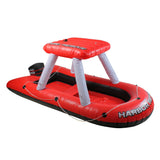 Inflatable Red and White Fire Boat Ride-On Water Squirter Swimming Pool Toy 60-Inch
