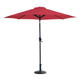 9 ft Outdoor Patio Market Table Umbrella with Round Resin Base