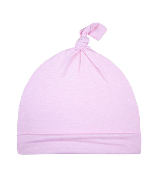 Pink Knotted Baby Beanie Blue