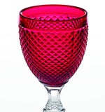 Bicos Bicolor Goblets with Colored Top Set of 4