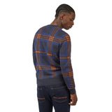 Jacquard Check Crew Neck Sweater