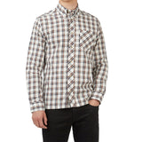 Long Sleeve Grid Check Buttondown Shirt