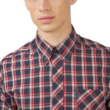 Long Sleeve Grid Check Buttondown Shirt