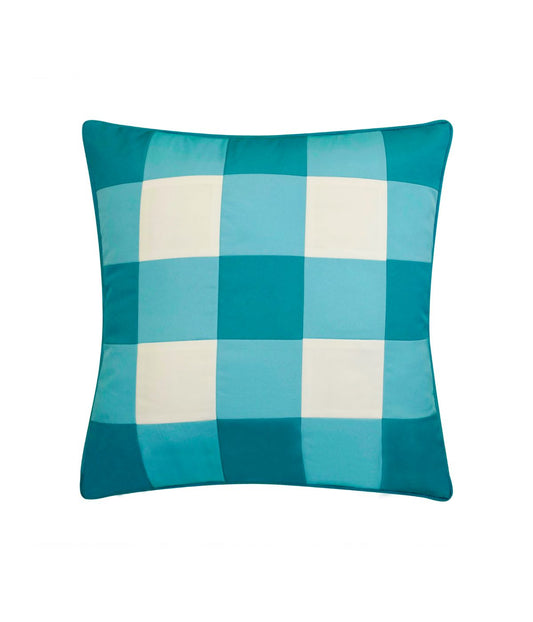 Gingham Decorative Pillow Turq/Aqua