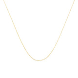 Solid 10K Yellow Gold 0.5mm Slim and Dainty Unisex 18" Rope Chain Necklace-1