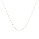 Solid 10K Rose Gold 0.5mm Rope Chain Necklace. Unisex Chain-Size 16"-1 