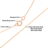 Solid 10K Rose Gold 0.5mm Rope Chain Necklace. Unisex Chain-Size 18"-2