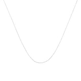 Solid 10K White Gold 0.5mm Rope Chain Necklace. Unisex Chain-Size 16"-1