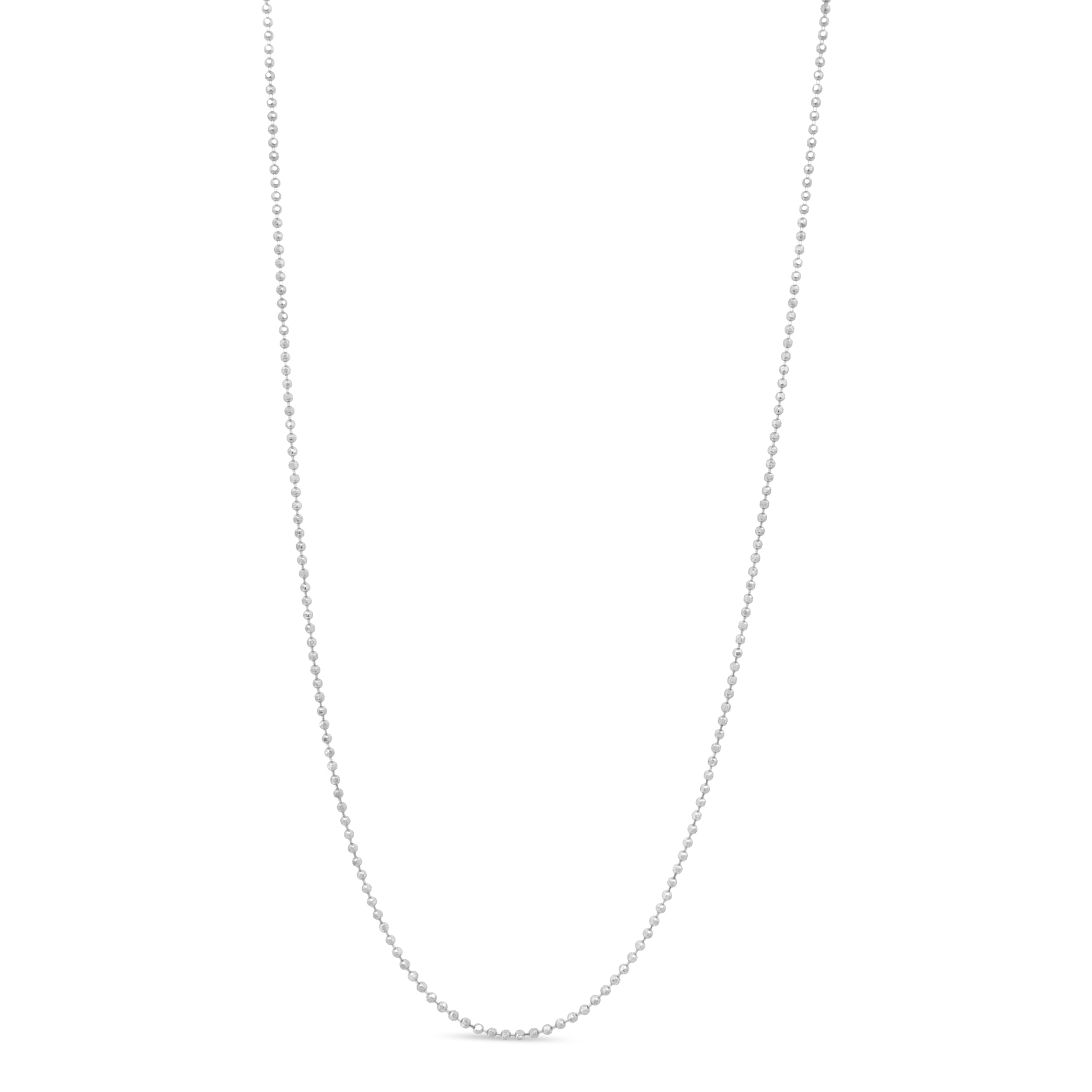 .925 Sterling Silver 0.7mm Slim and Dainty Unisex 18" Inch Ball Bead Chain Necklace-1