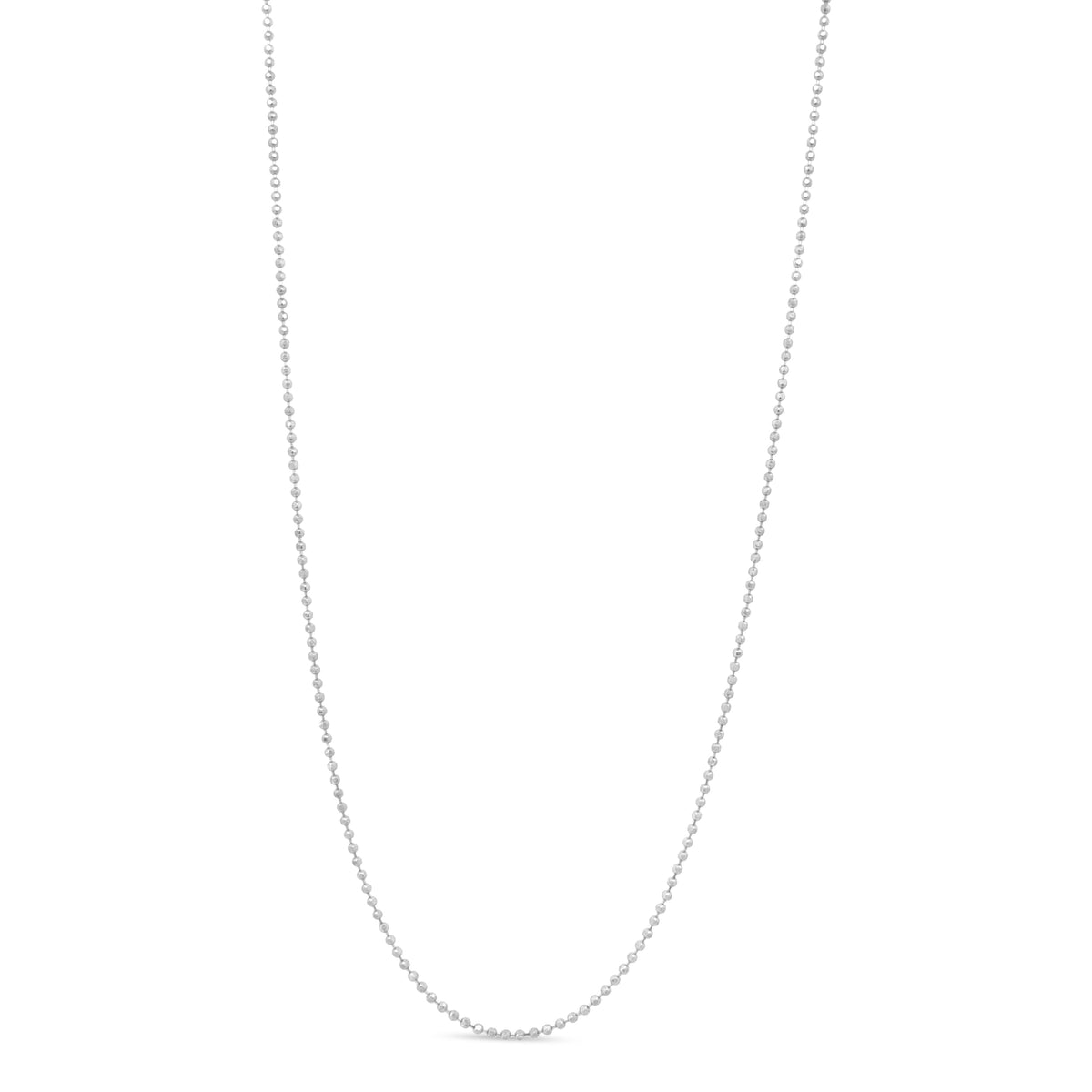 .925 Sterling Silver 0.7mm Slim and Dainty Unisex 18" Inch Ball Bead Chain Necklace-1