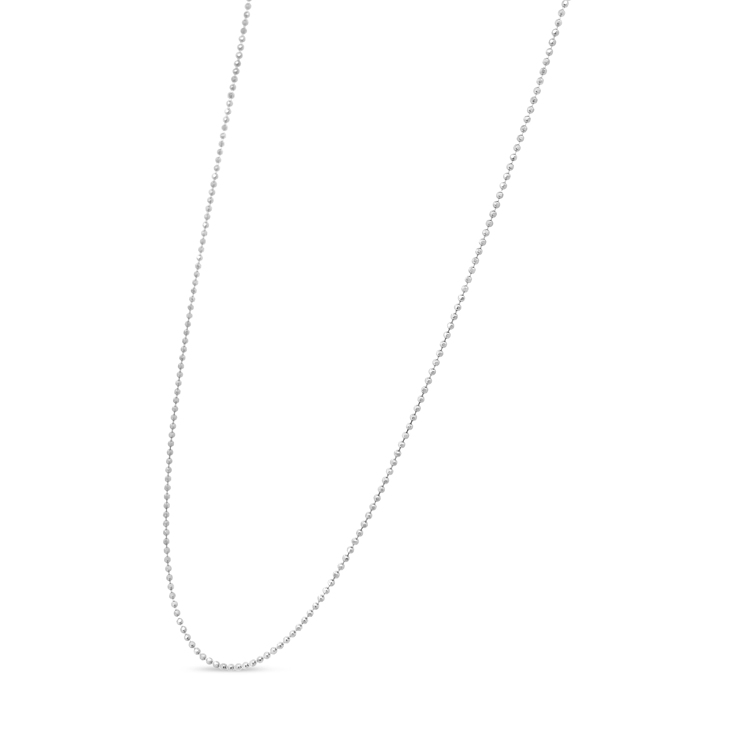 .925 Sterling Silver 0.7mm Slim and Dainty Unisex 18" Inch Ball Bead Chain Necklace-2