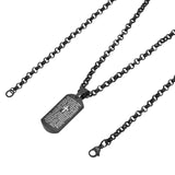 Lord Prayer Dog Tag Pendant Necklace