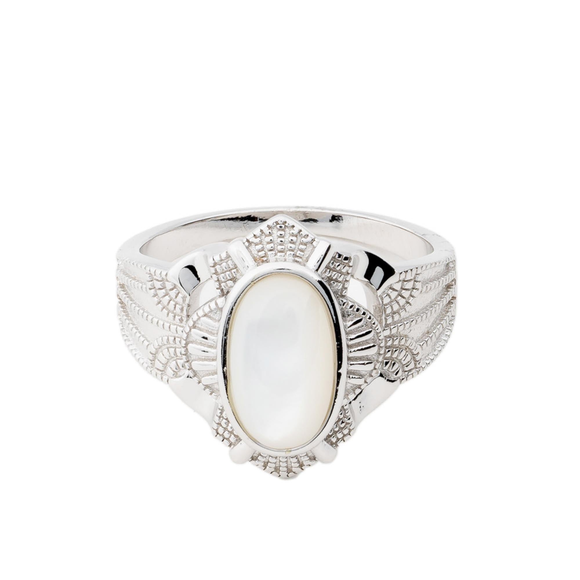 Mother of Pearl Sterling Silver Ring