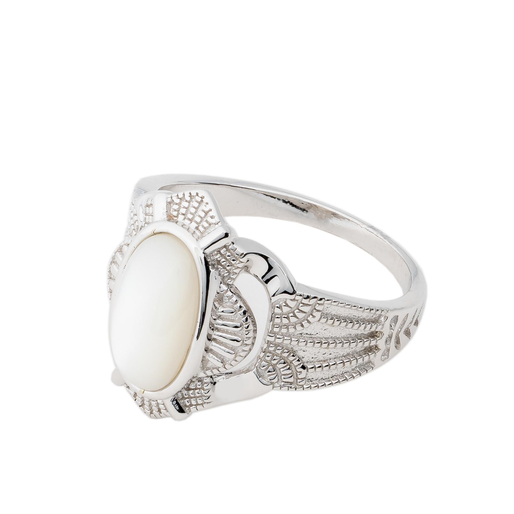 Mother of Pearl Sterling Silver Ring