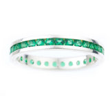 Channel-Set Authentic Gemstone Eternity Birthstone Ring