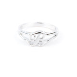 Sterling Silver Initial Ring