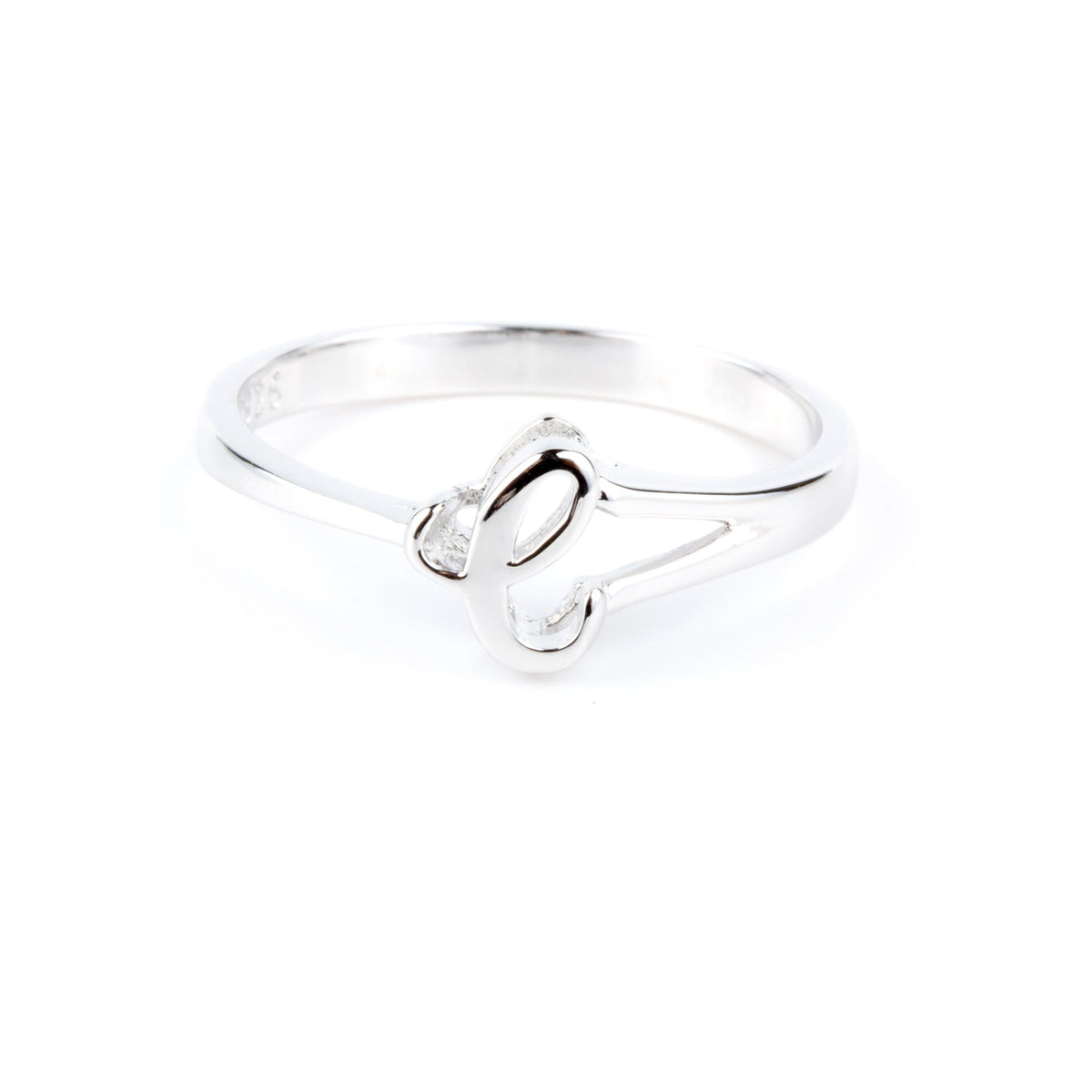 Sterling Silver Initial Ring