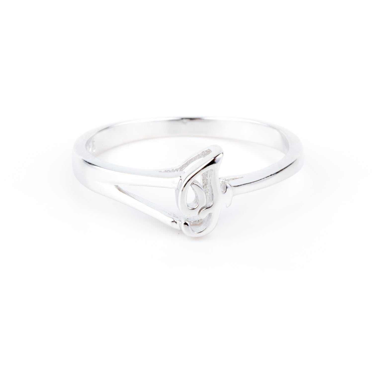 Sterling Silver Initial Ring