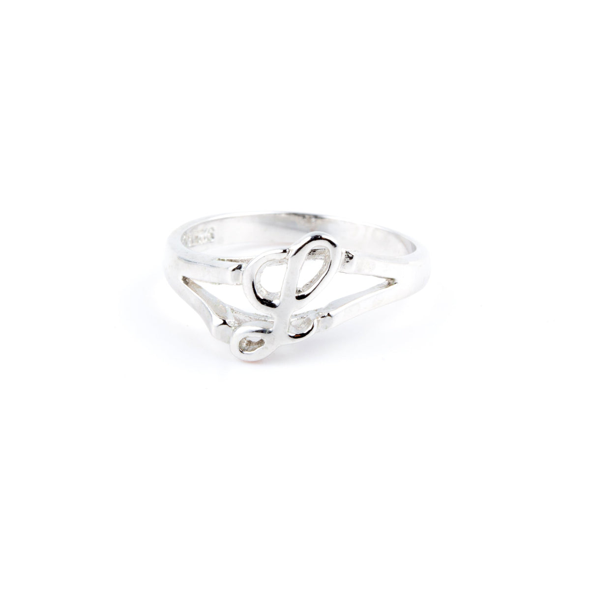 Sterling Silver Initial Ring