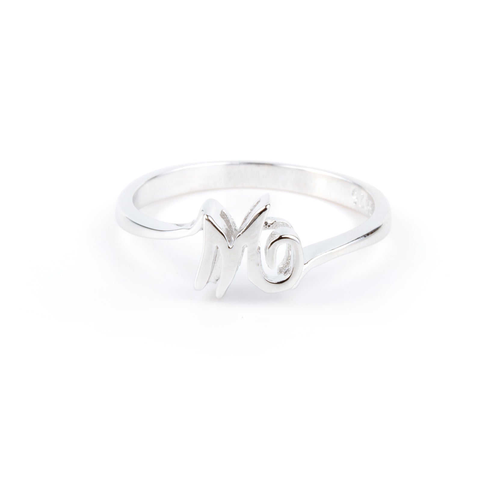 Sterling Silver Initial Ring