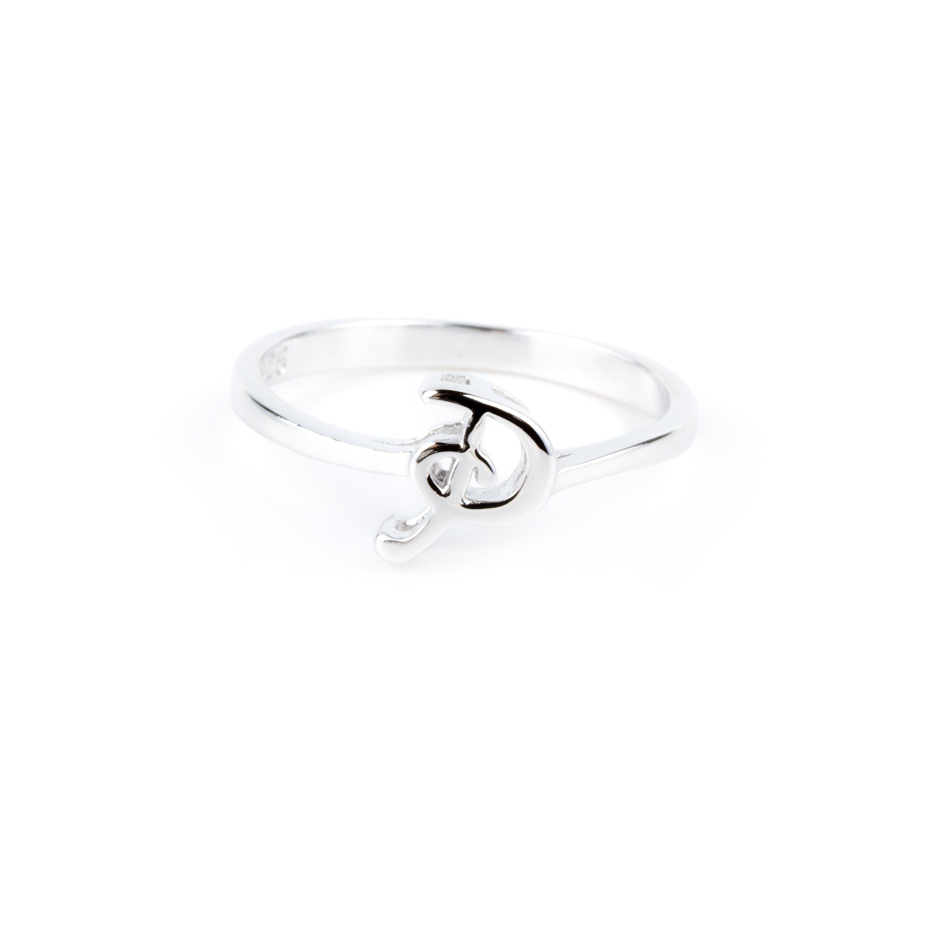 Sterling Silver Initial Ring