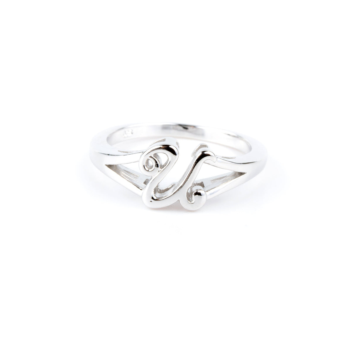 Sterling Silver Initial Ring