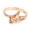 18K Gold over Sterling Silver Initial Ring