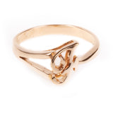 18K Gold over Sterling Silver Initial Ring