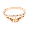 18K Gold over Sterling Silver Initial Ring