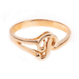 18K Gold over Sterling Silver Initial Ring