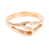 18K Gold over Sterling Silver Initial Ring