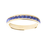 18K Gold over Sterling Silver Birthstone Eternity Ring