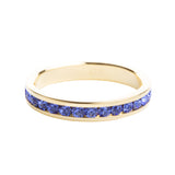 18K Gold over Sterling Silver Birthstone Eternity Ring