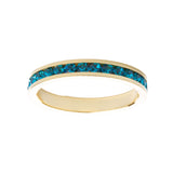 18K Gold over Sterling Silver Birthstone Eternity Ring