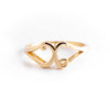 18K Gold over Sterling Silver Initial Ring