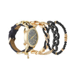 Analog Watch-Link Bracelet Set