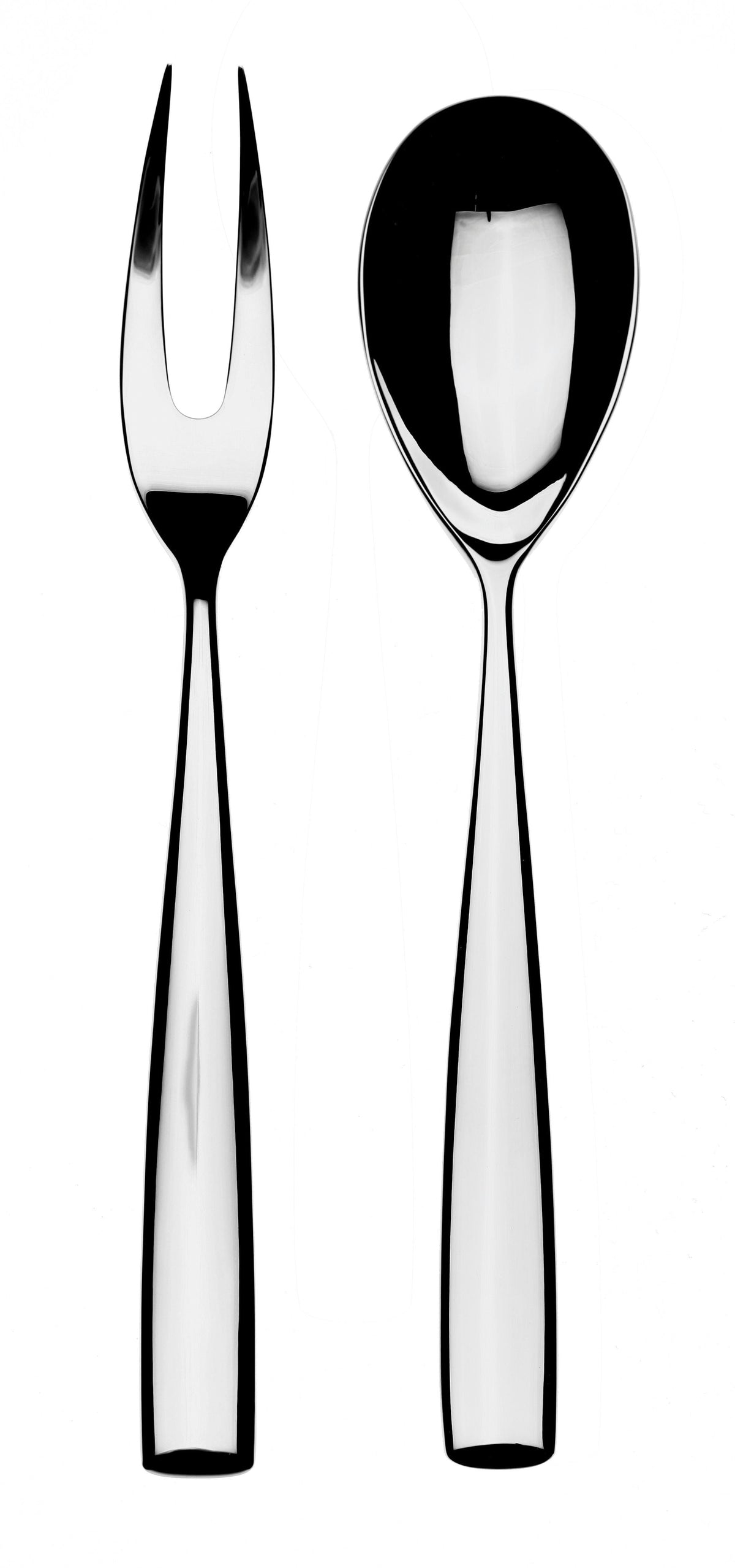 Arte Stainless Steel Serving Set, Fork & Spoon
