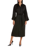 Satin Dolman Sleeve Midi Dress