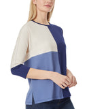 Colorblocked 3/4 Dolman Sleeve Pullover