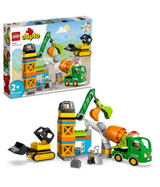 LEGO DUPLO Town Construction Site 10990 Building Toy Set (61 Pieces)