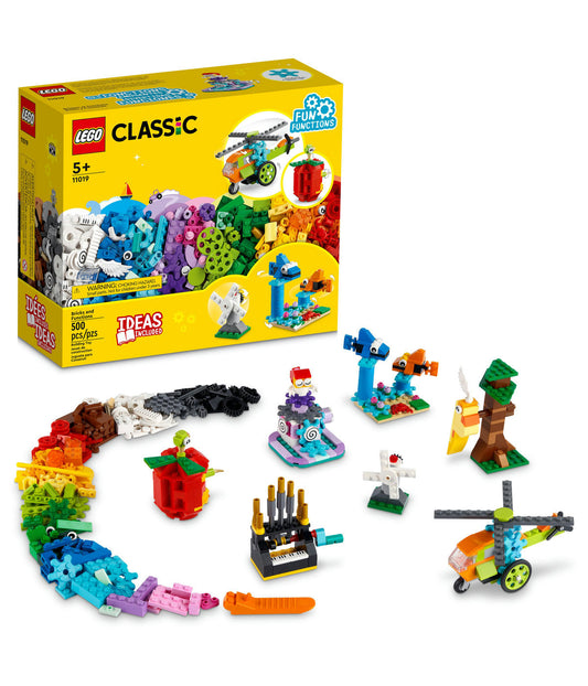 LEGO Classic Bricks and Functions 11019 Kids' Building Kit (500 Pieces)