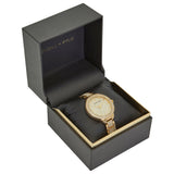 Crystal Embellished Analog Watch Gold