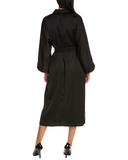 Satin Dolman Sleeve Midi Dress