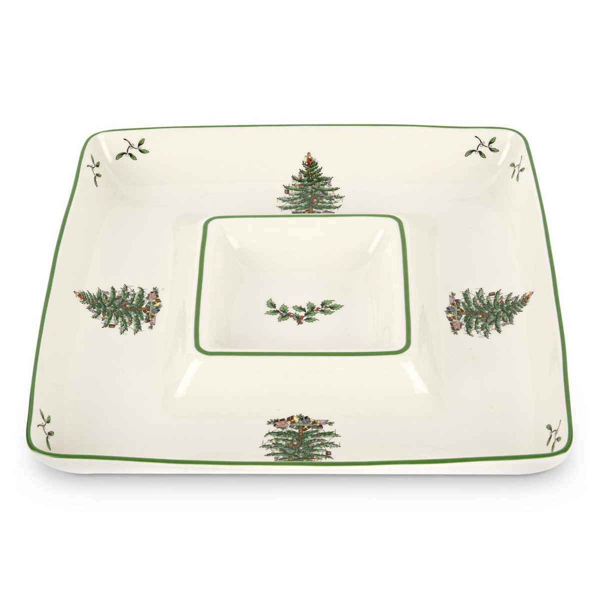 Christmas Tree Square Chip & Dip