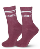 LECHERY UNISEX VARSITY STRIPED HALF-CREW SOCKS