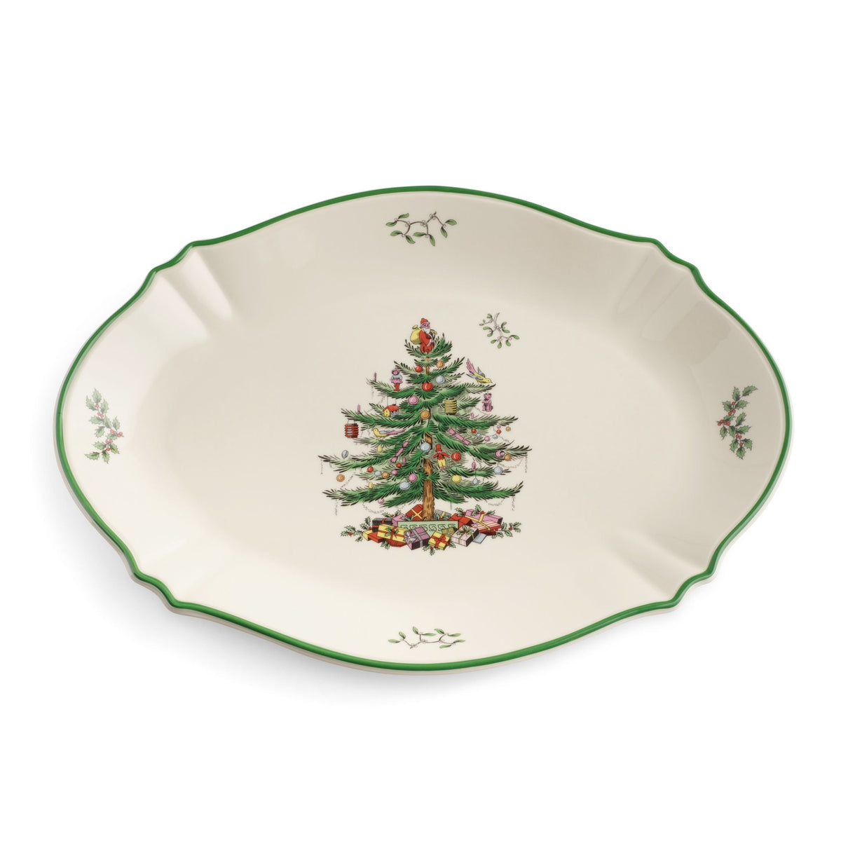 Christmas Tree Oval Platter