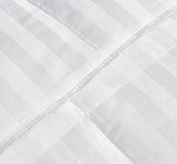 All Seasons Cotton Damask Stripe Down Alternative Comforter