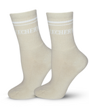 LECHERY UNISEX VARSITY STRIPED HALF-CREW SOCKS