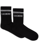 LECHERY UNISEX VARSITY STRIPED HALF-CREW SOCKS