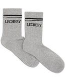 LECHERY UNISEX VARSITY STRIPED HALF-CREW SOCKS